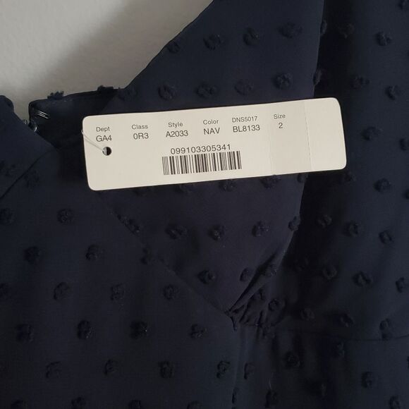 J. Crew Cameron Swiss Dot Dress in Navy with Pockets! Size 2 - Picture 6 of 7